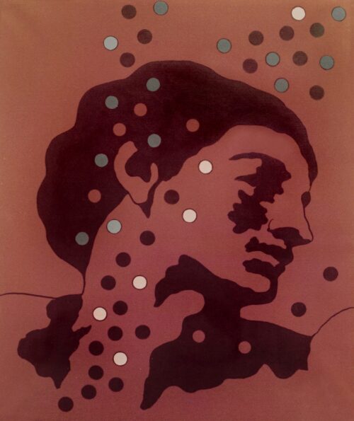 1978<br>tempera, pennarello, proiezione fotografica su tela<br>cm 75x60