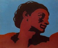 1978<br>tempera, matita, proiezione fotografica su tela<br>cm 45x55