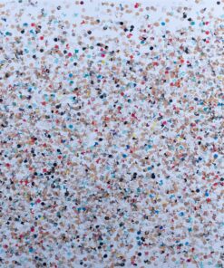 1980<br>Pan divino Pedro<br> tempera, coriandoli su tela, cellophane<br>cm 60x90