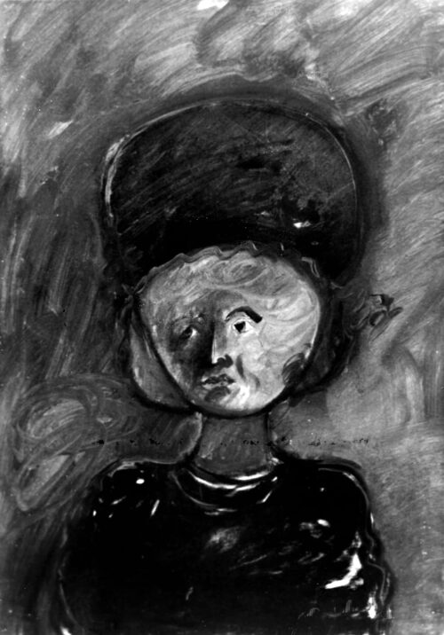 1980<br>Ritratto della Regina Elisabetta d'Inghilterra<br> tempera e gessetto su tela<br>cm 70x50