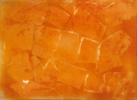 1980 17, 6<br> Bianco<br>pittura industriale e cemento su tela<br> cm 30x40