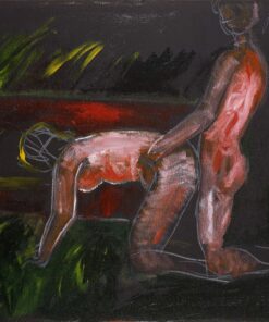 1980<br> pittura industriale, tempera, gessetto su tela<br> cm 50x60