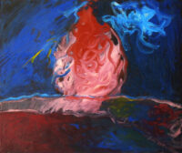 1980<br> Fungo<br>tempera e olio su tela<br> cm 50x60