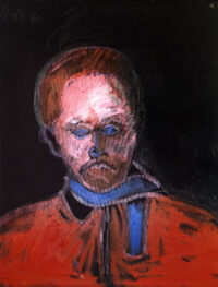 1980<br>pittura industriale, tempera, gessetto su tela <br> cm 60x50