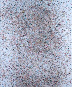 1980<br> Moro Morongo Muganga Il Medico<br> tempera, coriandoli su tela, cellophane<br>cm 120x80