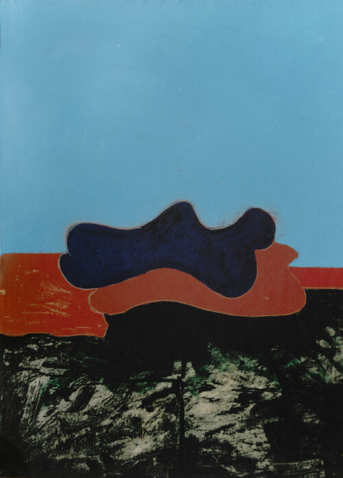 1981<br>pittura industriale, tempera, gessetto su tela<br>cm 80x60