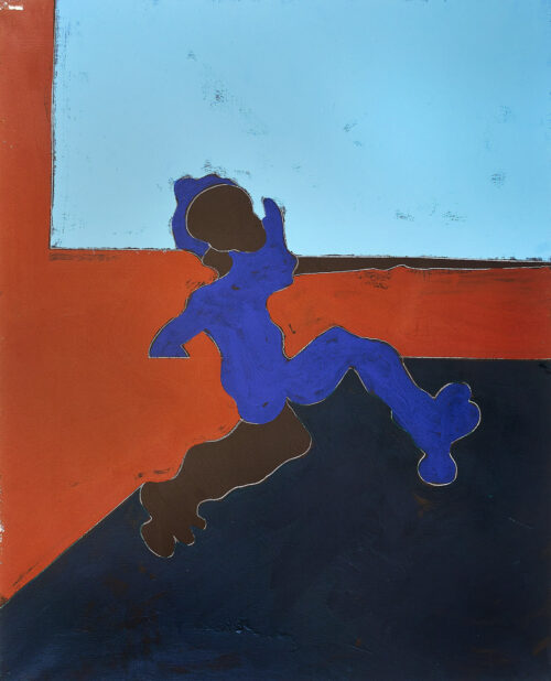 1981<br>pittura industriale, tempera, gessetto su tela <br> cm 100x80