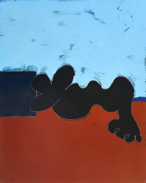 1981<br>Corot<br> pittura industriale, tempera, gessetto su tela<br> cm 100x80