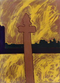 1981<br>pittura industriale, tempera, pennarello su tela<br>cm 70x40