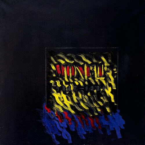 1981<br>Monet<br> pittura industriale, tempera, gessetto su tela<br> cm 100x100