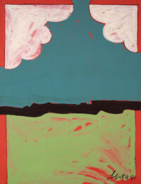 1981<br> pittura industriale, tempera, pennarello su tela<br> cm 80x60