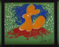 1981<br>Harvey<br> pittura industriale, tempera, gessetto su tela<br>cm 60x80