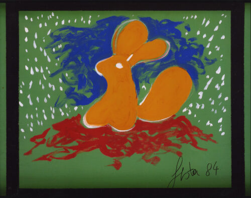 1981<br>Harvey<br> pittura industriale, tempera, gessetto su tela<br>cm 60x80