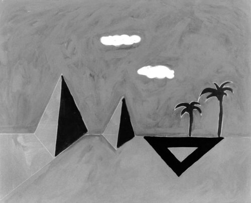 1981<br>pittura industriale, tempera, gessetto su tela<br> cm 50x60