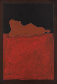 1981<br>pittura industriale tempera, gessetto su tela <br>cm 100x70