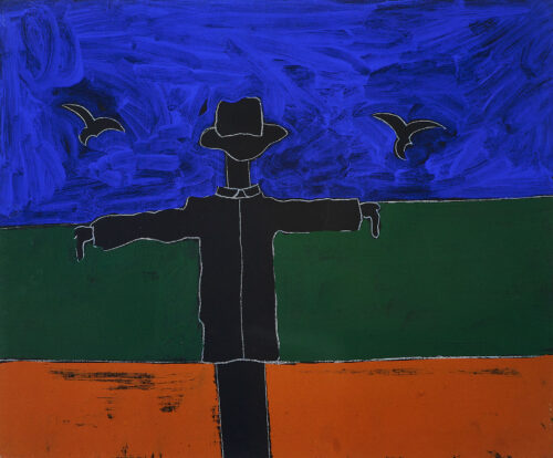 1981<br>pittura industriale, tempera, gessetto su tela <br> cm 50x60