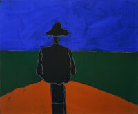 1981<br>pittura industriale, tempera, gessetto su tela <br>cm 70x50