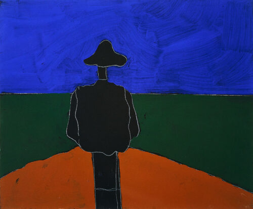 1981<br>pittura industriale, tempera, gessetto su tela <br>cm 70x50