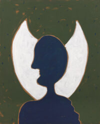 1982<br>pittura industriale, tempera, gessetto su tela<br> cm 100x80