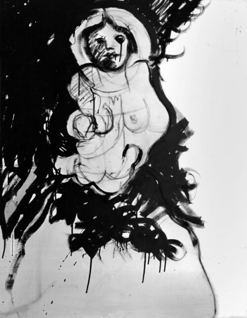 1982<br>tempera e grafite su tela<br> cm 130x100