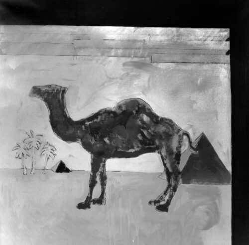 1982<br>pittura industriale, tempera, pennarello su tela<br>cm 160x130