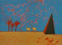 1982<br>pittura industriale, tempera, pennarello su tela<br> cm 90x125