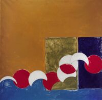 1983<br>Piazza delle 5 lune<br>pittura industriale, tempera, grafite su tela<br> cm 100x100