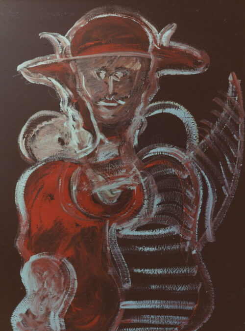 1983<br> pittura industriale e tempera su tela<br> cm 80x60