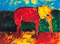 1983<br>pittura industriale e tempera su tela<br> cm 60x80