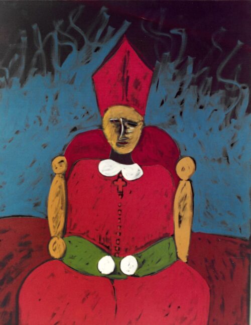 1983<br>pittura industriale, tempera, gessetto su tela<br> cm 160x130