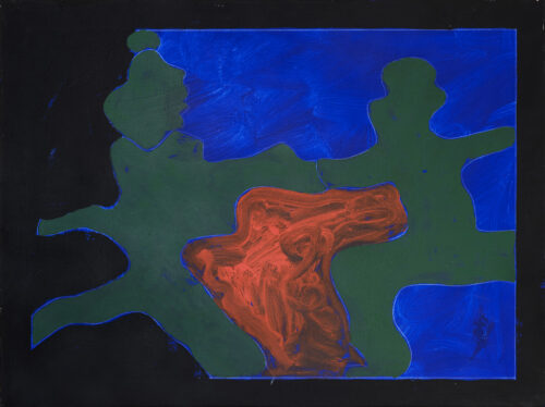 1983<br>' Le Erinni '<br>pittura industriale, tempera, gessetto su tela<br>cm 60x80