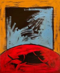 1983<br> pittura industriale, tempera, gessetto su tela<br>cm 60x50