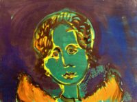 1983<br> Antonella<br>pittura industriale e tempera, su tela<br> cm 60x80