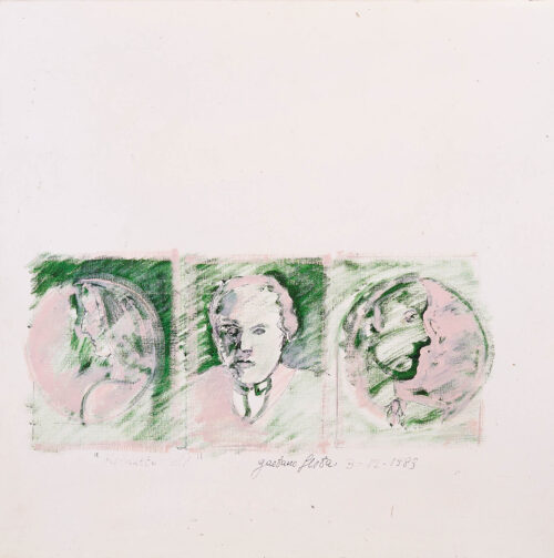 1983<br>pittura industriale, tempera, grafite su tela<br>cm 100x100