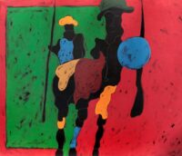 1983<br>pittura industriale, tempera, gessetto su tela<br> cm 160x130