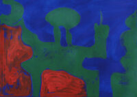 1983<br>pittura industriale, tempera, gessetto su tela<br> cm 60x80