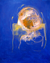 1984<br>Al fu nonnino<br>pittura industriale, tempera, olio, gessetto su tela<br> cm 160x130