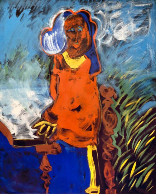 1984 12 marzo<br>pittura industriale, tempera, gessetto su tela<br> cm 160x130