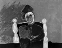 1984<br>pittura industriale, tempera, gessetto su tela<br> cm 110x140