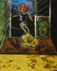 1984<br>pittura industriale, tempera, olio, gessetto su tela<br>cm 160x130