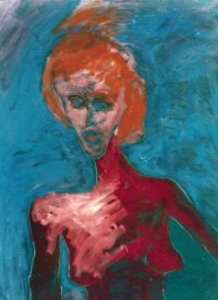 1984<br>Loredana<br>pittura industriale, tempera, gessetto su tela<br> cm 80x60