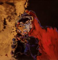 1984<br> Ritratto<br>pittura industriale, tempera, gessetto su tela<br> cm 100x100