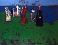 1984<br>A Edward Munch<br>pittura industriale, tempera, gessetto su tela<br> cm 140x185