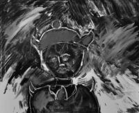 1984 16 maggio<br>pittura industriale, tempera, gessetto su tela<br> cm 80x100