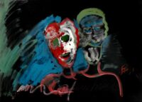 1984<br>pittura industriale, tempera, gessetto su tela<br>cm 70x100