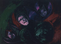 1984<br>Lettera G<br>pittura industriale, tempera, gessetto su tela<br> cm 60x80