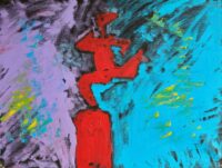 1984<br>pittura industriale, tempera, olio, gessetto su tela<br> cm 60x80