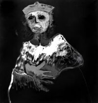 1984<br>pittura industriale, tempera, gessetto su tela<br>cm 100x100