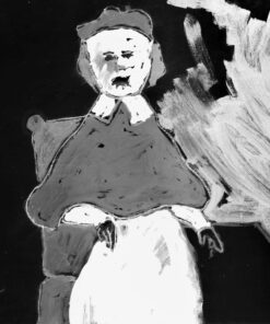 1984<br> Il Cardinale Richelieu<br>pittura industriale, tempera, gessetto su tela<br> cm 70x100