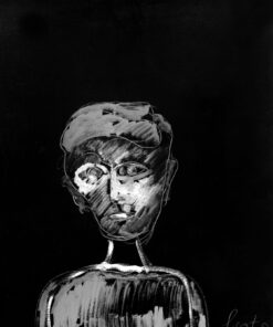 1984<br>'a Giuliano'<br>pittura industriale, tempera, gessetto su tela<br> cm 100x80